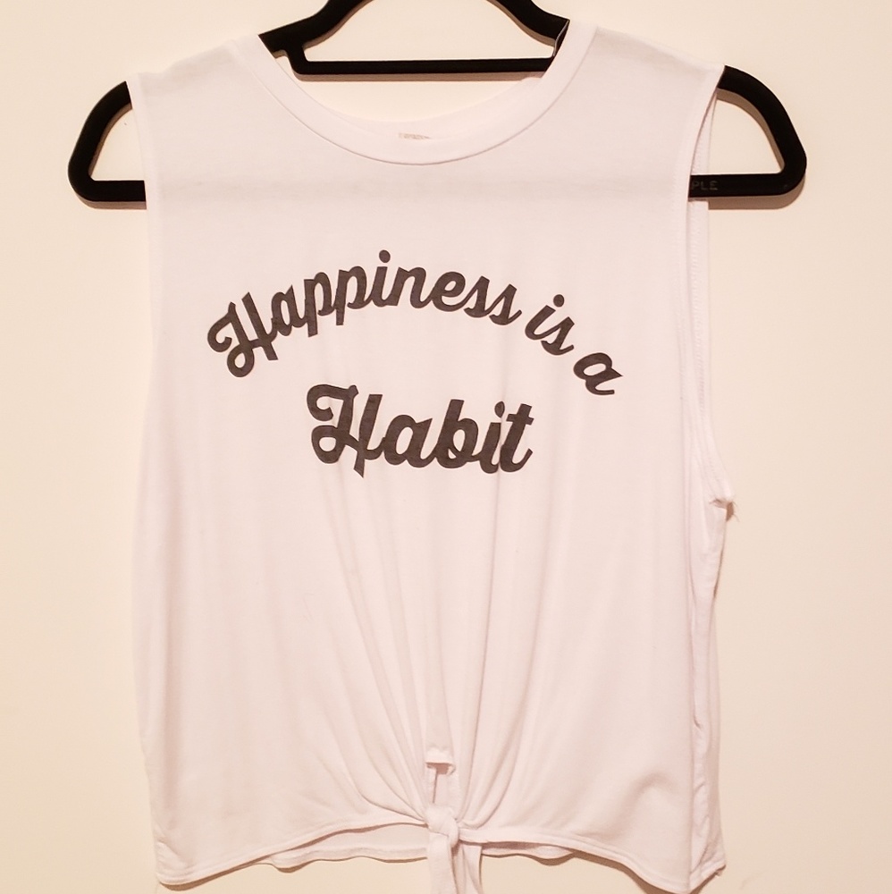 White Cropped Sleeveless Top